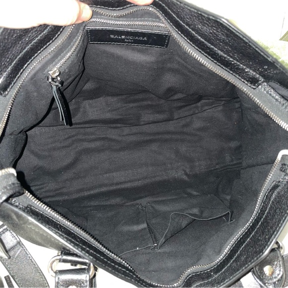 Balenciaga City Classic Metallic Edge Black Leather Hand/Shoulder Bag Medium - Picture 5 of 14